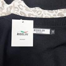 高級ヨーロッパ製※定価4万◆ブルガリア発※RISELIN トレーナー 通気 ニット 薄手 個性 ヒョウ柄 ラインストーン トップス レディース L/48_画像10