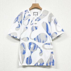 個性ヨーロッパ製※定価2万◆ブルガリア発※RISELIN 半袖Tシャツ コットン 吸湿 通気 お洒落 ドット柄 英字 カットソー トップス 夏 M/46