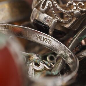 R0317 リング 指輪 まとめて 500g以上 セット 真珠 パール シルバー カラーストーン多数 大量 1円の画像7