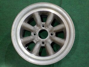 【個人宅配送不可】中古 社外 アルミ ワタナベ 13x7J(実測値) INSET+8(実測値) 4H PCD114.3 1本のみ No.5