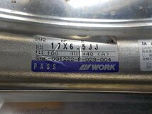 【個人宅配送不可】中古 社外アルミ WORK SCHWERT 17x6.5J INSET+48 4H PCD100 4本セット_画像2