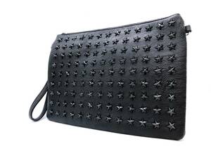 [14132]* ultimate beautiful goods * TRE STARtore Star clutch bag black black color man and woman use handbag back in stock star pattern second bag popular 