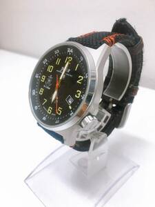 【17359】JSDF 海上自衛隊 KENTEX ケンテックス社製 ソーラースタンダード 腕時計 S715M-03 ブラック 日本製ムーブメント 75g 外箱付 稼働