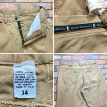 BP3-222★W86センチ位★USA製★雰囲気抜群★【Royal Robbins】ダック地 ワークパンツ【W37 メンズ XL】ブラウン アメカジ 古着MIX オールド_画像5