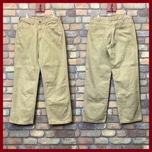 BP3-222★W86センチ位★USA製★雰囲気抜群★【Royal Robbins】ダック地 ワークパンツ【W37 メンズ XL】ブラウン アメカジ 古着MIX オールド_画像4