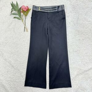 GUCCI グッチ パンツ ブラック レザー サイズ38 レディース 