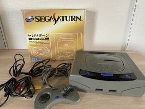 １円スタート SEGA SATURN セガサターン HST-0004 ゲーム機 本体 HST-3210 コントローラー HSS-0101 グレー テレビゲーム 希少 