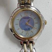 １円スタート SEIKO セイコー レディース腕時計 V110-0A70 ソーラー レディースウォッチ _画像1