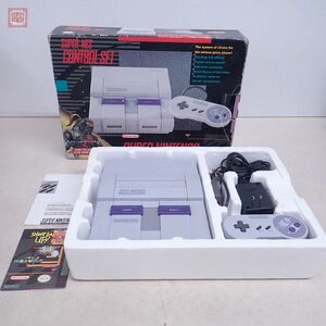 1円〜 動作品 SFC スーファミ 北米版 海外版 SUPER NES CONTROL DECK 本体 SNS-001 SNES NINTENDO ニンテンドー 任天堂 箱付【20