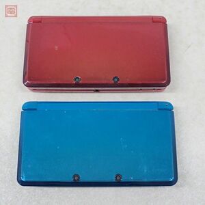 ニンテンドー 3DS 本体 CTR-001 フレアレッド/アクアブルー まとめて 2台セット 任天堂 Nintendo ジャンク パーツ取りにどうぞ【10