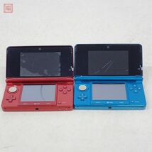 ニンテンドー 3DS 本体 CTR-001 フレアレッド/アクアブルー まとめて 2台セット 任天堂 Nintendo ジャンク パーツ取りにどうぞ【10_画像3