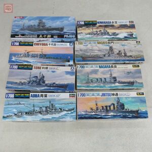 未組立 フジミ他 1/700 日本海軍軽巡洋艦 五十鈴 2隻入り/日本重巡洋艦 衣笠/日本水上機母艦 千代田 等 まとめて8点セット 艦船模型【20