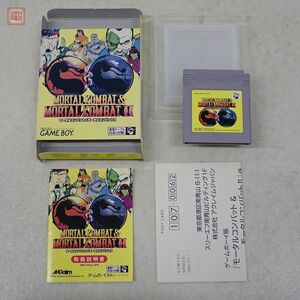 1円〜 動作保証品 GB ゲームボーイ モータルコンバット 1 2 MORTAL KOMBAT I ＆ II アクレイム Acclaim 箱説ハガキ付【10