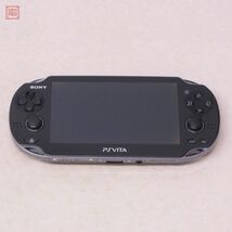 動作品 PS VITA プレイステーション ヴィータ 本体 PCH-1100 クリスタルブラック Crystal Black 3G/Wi-Fi ソニー SONY 箱説付【20_画像3