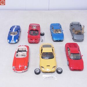 ブラーゴ/UTモデル 1/18 フェラーリ F355/ポルシェ 356B/ランボルギーニ ディアブロ他 計7台セット 破損有 ジャンク Bburago【20