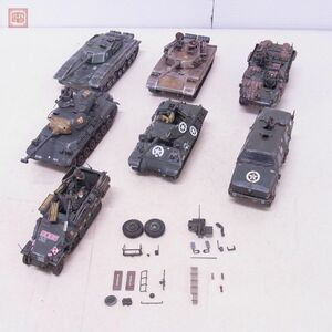 製作品 タミヤ他 1/35 陸上自衛隊 61式戦車/アメリカ M10 駆逐戦車 等 まとめて8点セット 破損有 ジャンク パーツ取り【40