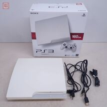 動作品 PS3 プレステ3 CECH-3000A LW クラシックホワイト HDD欠品 ソニー SONY 箱説付【20_画像1