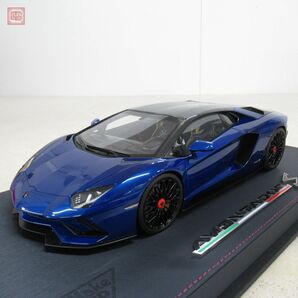 メイクアップ 1/18 ランボルギーニ アヴェンタドール S 2017 キャンディブルー カーボンルーフ EML014E Makeup Lamborghini【20の画像3