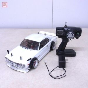 タミヤ 1/10 電動RC TB-02シャーシ + フタバ T2PHKAプロポ 日産 スカイライン 2000GT-R ボディ付き メカ搭載 動作未確認 ジャンク【20