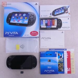 動作品 PS VITA プレイステーション ヴィータ 本体 PCH-1100 クリスタルブラック 3G/Wi-Fi ソニー SONY 箱説付【20