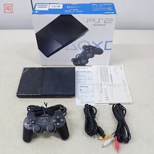 動作品 PS2 プレステ2 本体 SCPH-90000 CB チャコールブラック ソニー SONY 箱付【10