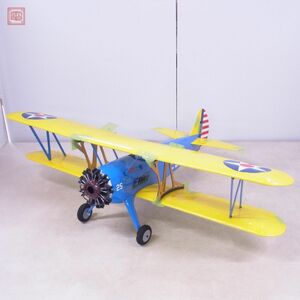 引取限定 ステアマン PT-17 RC 飛行機 全長約82cm/ウイングスパン112cm ボディのみ ラジコン 現状品【HT