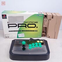 PS/PS2 プレイステーション/2 リアルアーケードプロ スティックタイプリアルコントローラー REAL ARCADE PRO. ホリ HORI 箱付 ジャンク【40_画像1