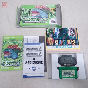 動作保証品 GBA ゲームボーイアドバンス ポケットモンスター リーフグリーン 緑 ポケモン Pokemon 任天堂 Nintendo 箱説/アダプタ付【PP