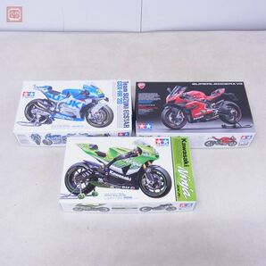 未組立 タミヤ 1/12 カワサキ Ninja ZX-RR/ドゥカティ スーパーレッジェーラ/チーム スズキ エクスター まとめて3点セット おまけ付【20の画像1