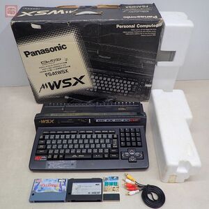 1円〜 修理品 Panasonic MSX2+ FS-A1WSX 本体 箱・オマケソフト「ローラーボール」「野球狂」 パナソニック 松下電器【40