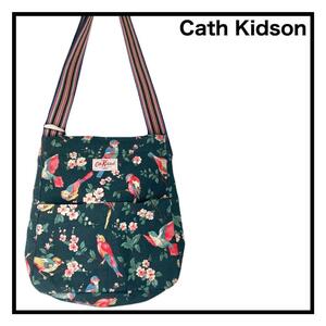 Cath Kidson　ショルダーバッグ　カバン　花柄　鳥　グリーン　レディース