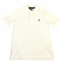 ■本物【POLO RALPH LAUREN】ラルフローレン/半袖　ポロシャツ[M（10/12）/150]白《超美品》/_画像1