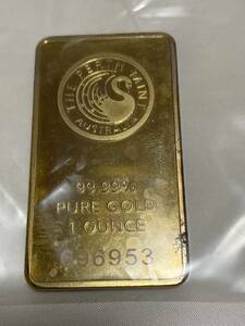 インゴット/THE PERTH MINT Australia PURE GOLD 1 OUNCE/記念金貨コイン・金貨バー長方形 31g シリアルナンバー入り24kgp Gold Plated
