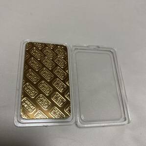 インゴット /スイスCREDITSUISSE /記念金貨コイン・金貨バー長方形 GOLD 31.6gシリアルナンバー入り24kgp Gold Plated 専用ケース付きの画像4