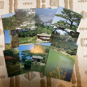 絵葉書(4)栗林公園12枚 ポストカード レトロ 昭和レトロ 観光地 歴史