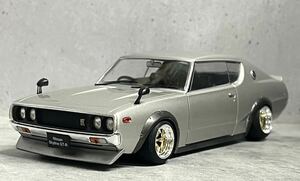 アシェット 国産名車 1/24 日産 スカイライン 2000 GT-R ケンメリ カスタム 旧車 ミニカー 深リム ワタナベ