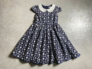 mezzo piano◆春◆可愛らしいフラワーエンブロイダリー刺繍レース ワンピース ◆サイズ130◆子供服 子供用 キッズ ◆メゾピアノ