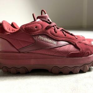 1,2万◆Reebok◆23㎝◆朱赤カラーの本革レザースニーカー リーボック オリジナル デザインシューズ ハイテクスニーカー ローテク の画像1