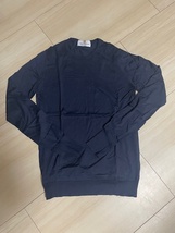 【中古】紺 uniform experiment JOHN SMEDLEY COTTON CREWNECK KNIT UE-140142 初期 NAVY ジョンスメドレー Made in ENGLAND イギリス製_画像1