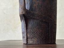民族　アンティーク　木彫り　オブジェ　トライバル　インド　民芸　古民藝　くり抜き　アート　少数民族　インテリア　ディスプレイ　器_画像5
