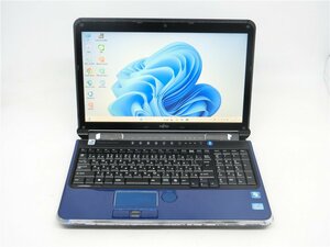 カメラ内蔵/中古/15型/ノートPC/Windows11H/新品SSD512GB/8GB/2世代i7/FMV　AH77/D 新品無線マウス　WPS office搭載