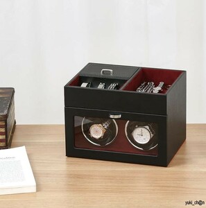  winding machine black + wine red watch Winder self-winding watch clock wine made in Japan Mabuchi motor design wristwatch self-winding watch up machine 