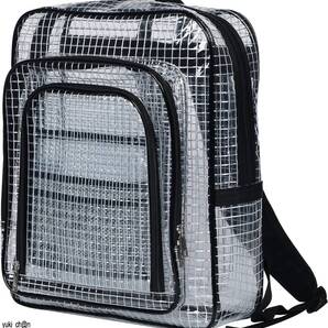 エンジニアバッグ 透明バッグ クリアバッグ クリアリュック 防水 帯電 静電気 防止 蛍光帯なし PVC A4 タブレット 収納 40×35×15