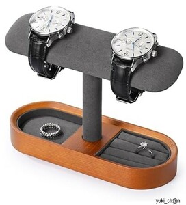  wristwatch stand dark gray watch stand wooden 2~4ps.@ for storage display photographing for high class stylish clock put pcs beautiful wood grain 