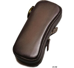  glasses case sunglasses case dark brown top class. leather. presence leather made in Japan passing of years change . possible to enjoy case worker . sewing original leather 100%