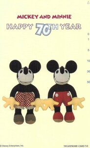 ★ミッキー/ミニー　ディズニー　HAPPY 70th YEAR★テレカ５０度数未使用og_152