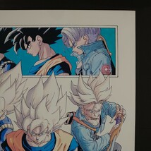 ドラゴンボール　鳥山明の世界展　C　複製原画　ポスター　3大スーパーサイヤ人　孫悟空／ベジータ／トランクス　とりやまあきらサイン_画像3