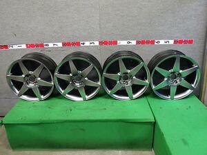 中古 LENSO ホイール 18×8JJ/4穴マル/4ホン/100/114.3/45