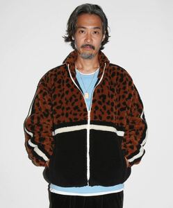 新品　WACKO MARIA/LEOPARD BOA TRACK JACKET ワコマリア レオパード　ボア　トラック　ジャケット　フリース　新品タグ付　完売