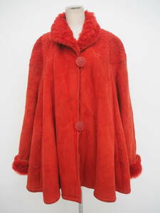 #FENDI# Ram # semi-long coat # dress length 82cm# flair design # hem around approximately 295cm# rare color # red #